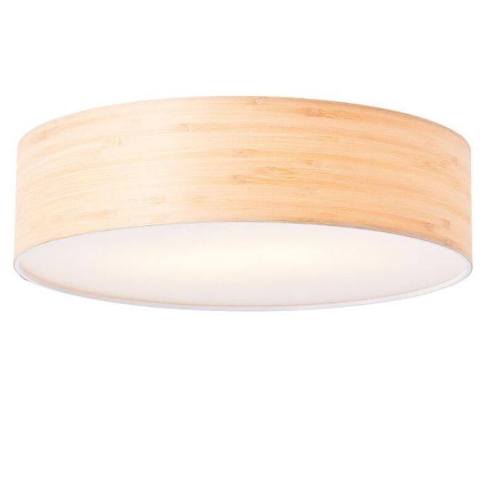 Wood flush ceiling light beige, Enna