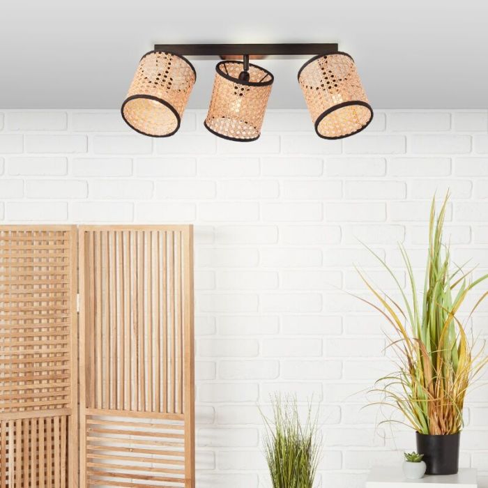 Rustic ceiling spotlight beige, Emmelie