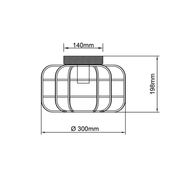 Wood ceiling light black, Taede