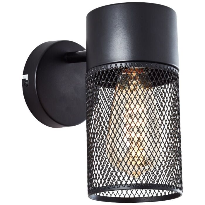 Industrial wall spotlight black, Georgino