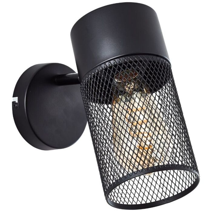 Industrial wall spotlight black, Georgino