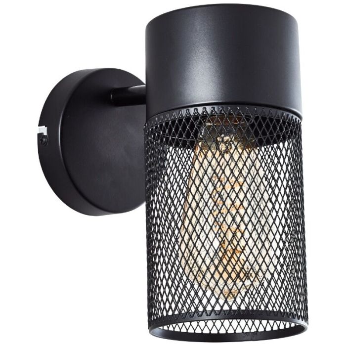 Industrial wall spotlight black, Georgino