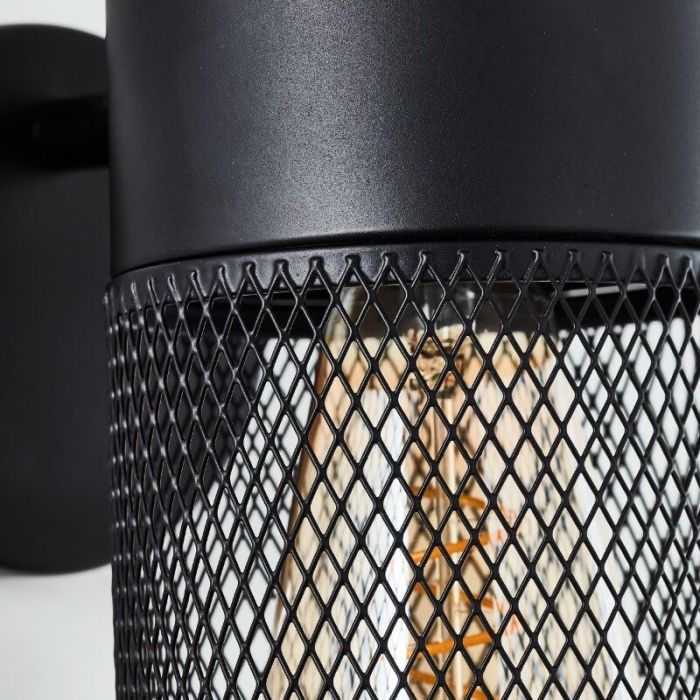 Industrial wall spotlight black, Georgino