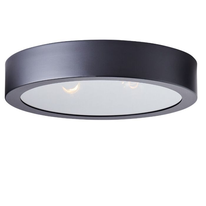 Industrial flush ceiling light black, Sherman