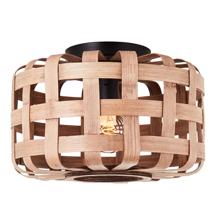 Wood flush ceiling light brown, Virginie