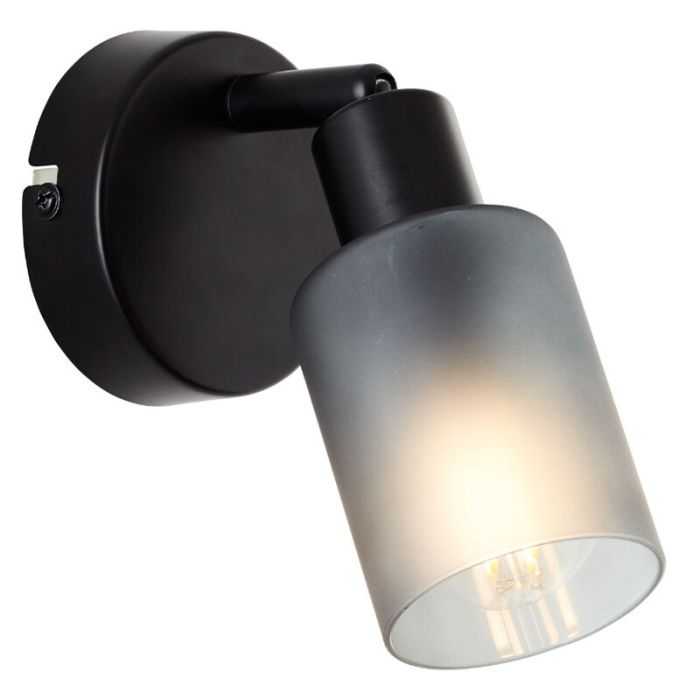 Glass wall spotlight black, Fanny