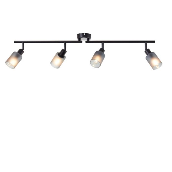Glass ceiling spotlight black, Fanny