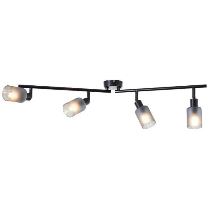 Glass ceiling spotlight black, Fanny