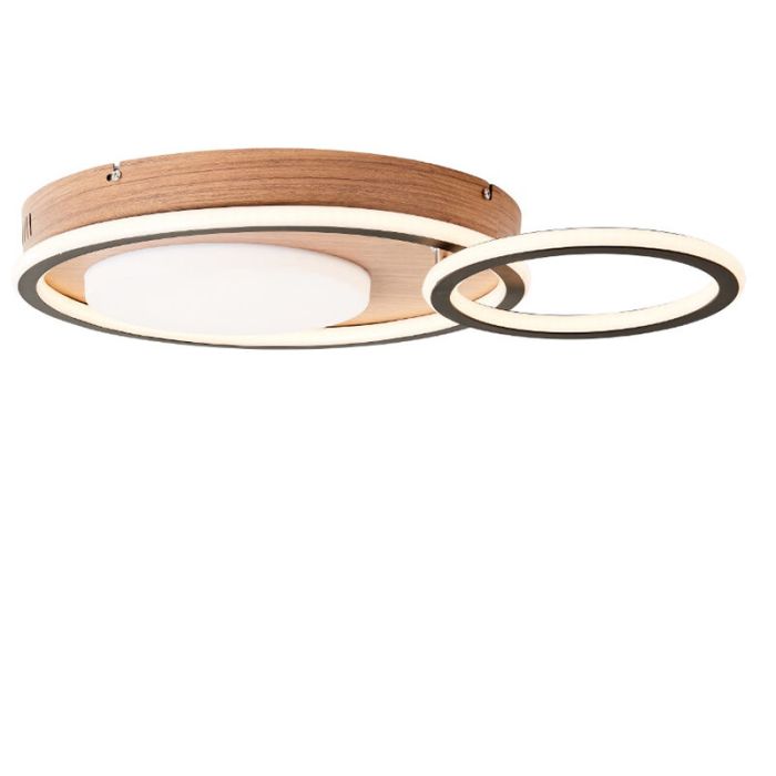 Modern flush ceiling light black, Georgios, 48W, 3000K LED