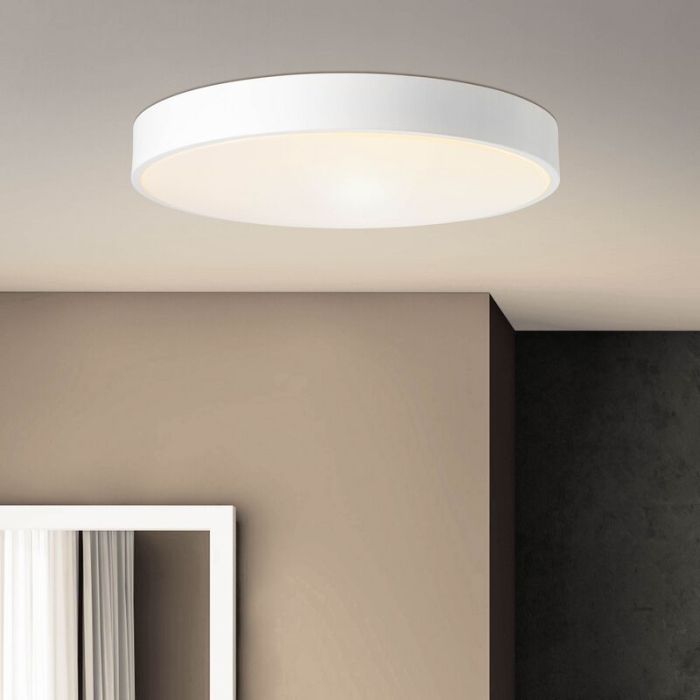 Modern flush ceiling light brown, Asude, 60W, adjustable light colour LED, with remote control
