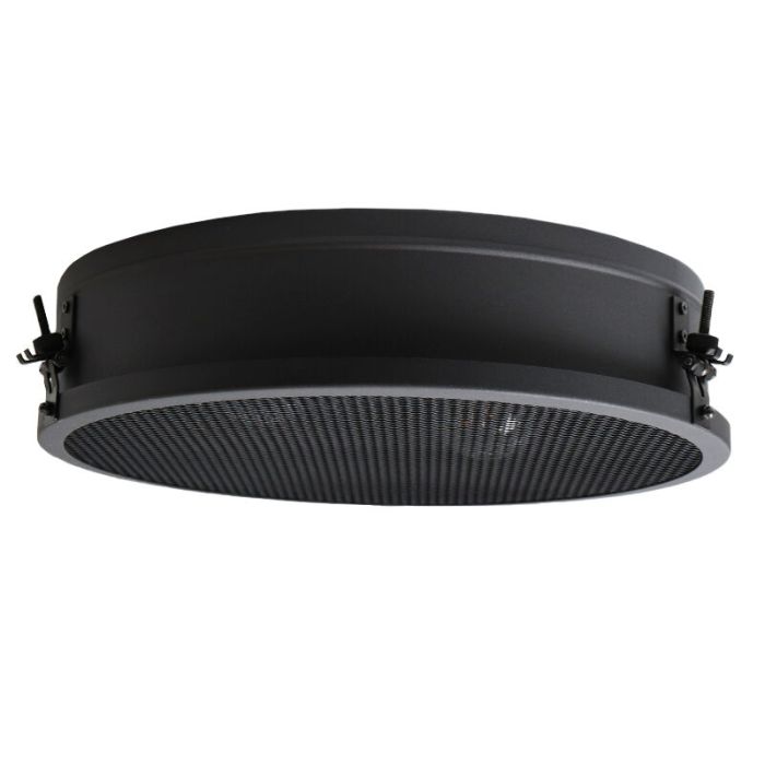 Industrial flush ceiling light black, Gael