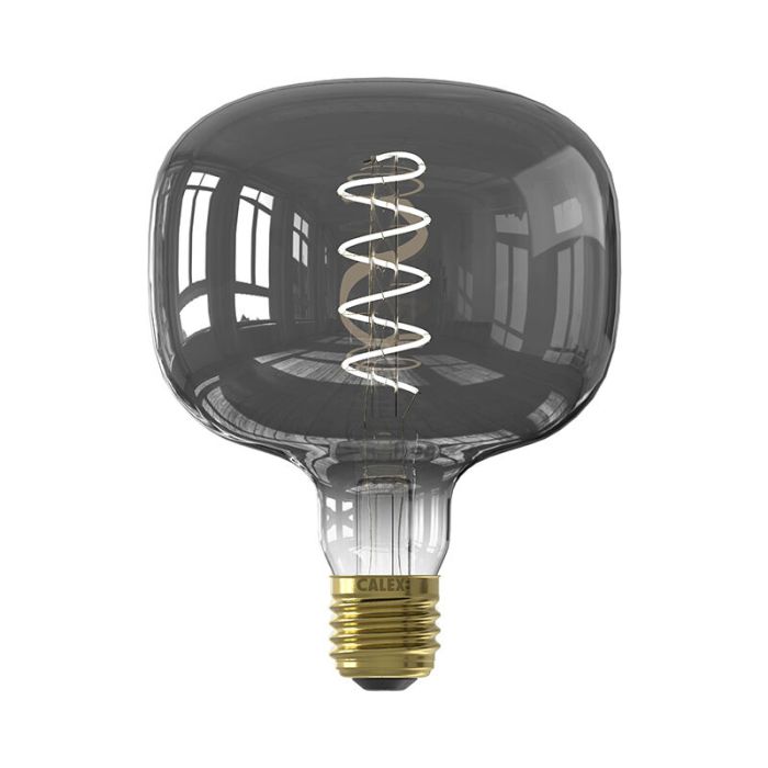 Gray Calex LED Filament lamp, pebble, E27, 2200K (extra attractive white), dimmable