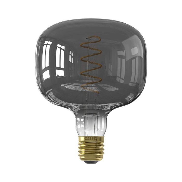 Gray Calex LED Filament lamp, pebble, E27, 2200K (extra attractive white), dimmable