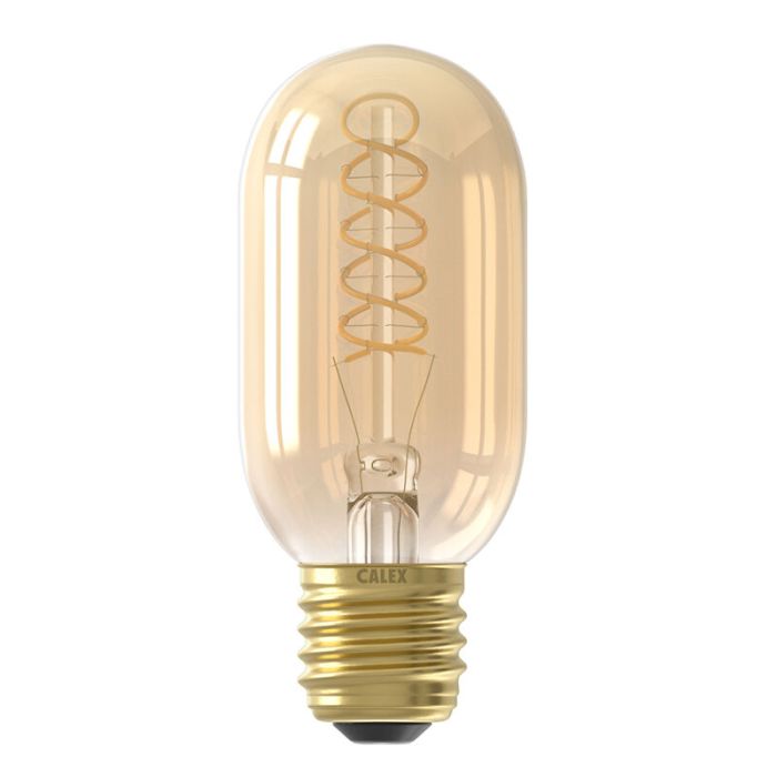 Dimmable Calex E27 LED tubular bulb amber, 3,8W, 2100K