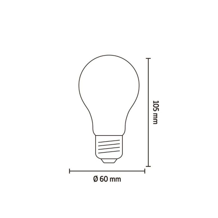 Dimmable Calex E27 LED filament bulb grey, 4W, 1800K