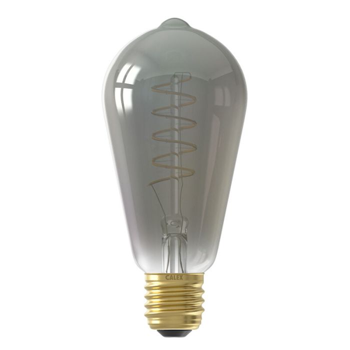 Dimmable Calex E27 LED Edison bulb grey, 4W, 1800K
