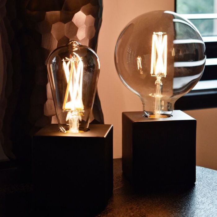 Dimmable Calex E27 LED Edison bulb grey, 4W, 1800K