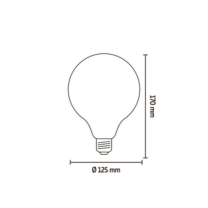 Dimmable Calex E27 LED filament bulb grey, 4W, 1800K