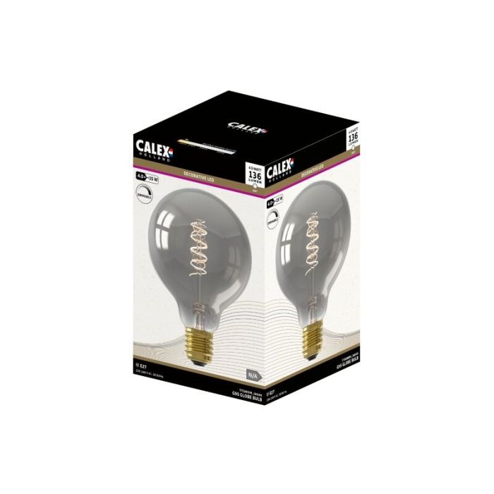 Dimmable Calex E27 LED filament bulb grey, 4W, 1800K