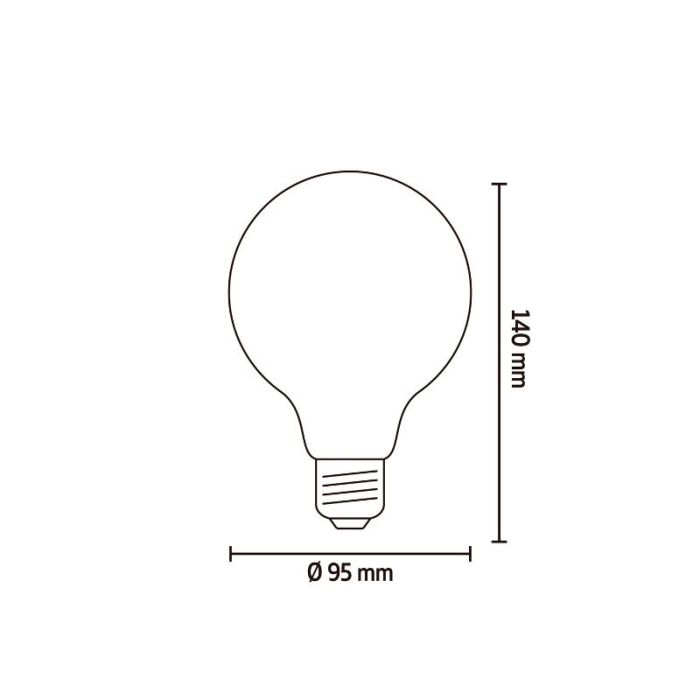 Dimmable Calex E27 LED filament bulb grey, 4W, 1800K