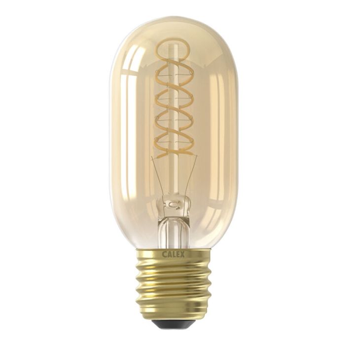 Dimmable Calex E27 LED tubular bulb amber, 5,5W, 2100K