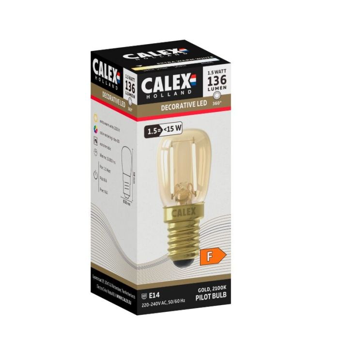 Calex E14 LED fridge bulb amber, 2.7W, 2100K