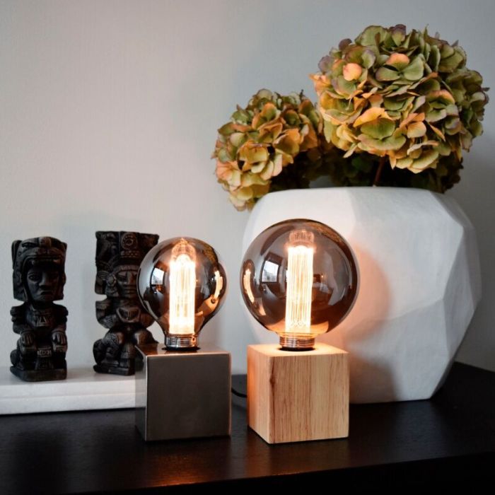 Dimmable Calex E27 LED filament bulb grey, 3,5W, 2000K