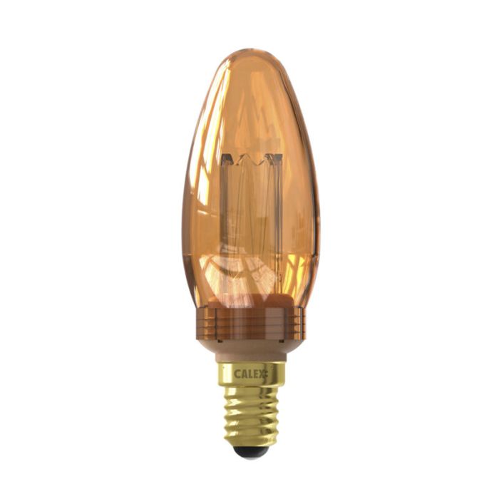 Dimmable Calex E14 LED candle bulb amber, 2,3W, 1800K