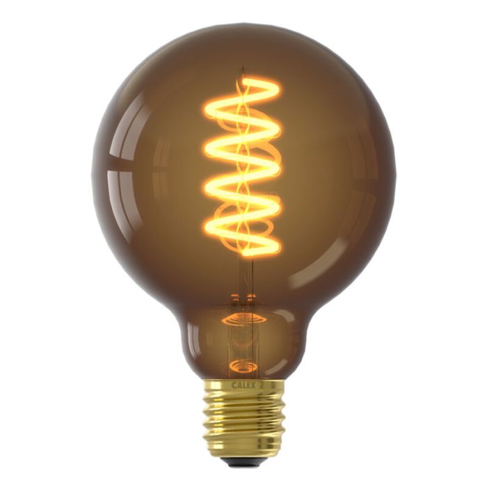 Dimmable Calex E27 LED filament bulb brown, 4W, 1800K