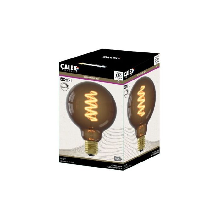 Dimmable Calex E27 LED filament bulb brown, 4W, 1800K
