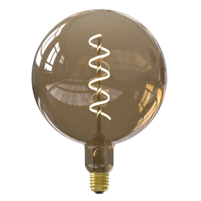 Dimmable Calex E27 LED filament bulb Kalmar, brown, 5W, 1800K