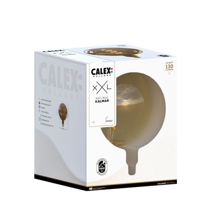 Dimmable Calex E27 LED filament bulb Kalmar, brown, 5W, 1800K