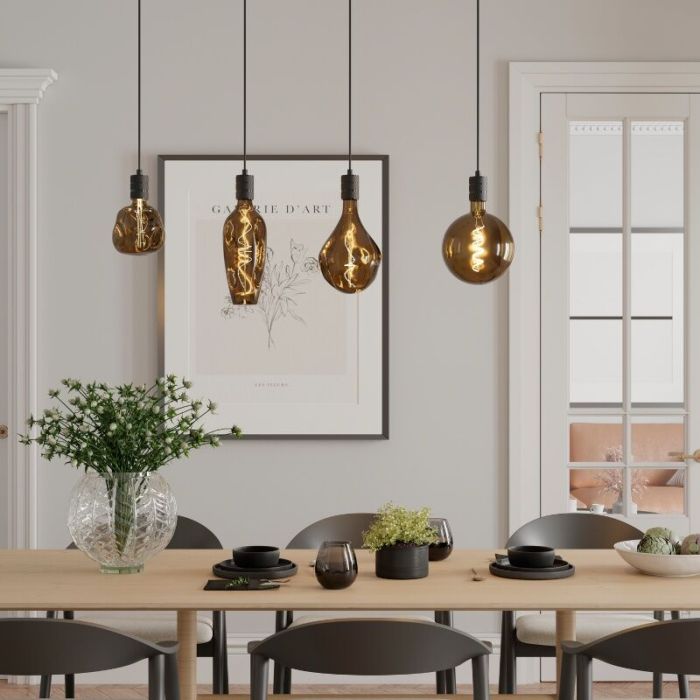 Dimmable Calex E27 LED filament bulb Kalmar, brown, 5W, 1800K