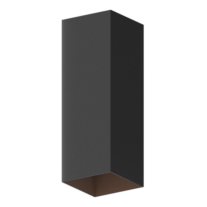 Black up down wall light aluminium, Dion, 8W, 3000K LED, IP54