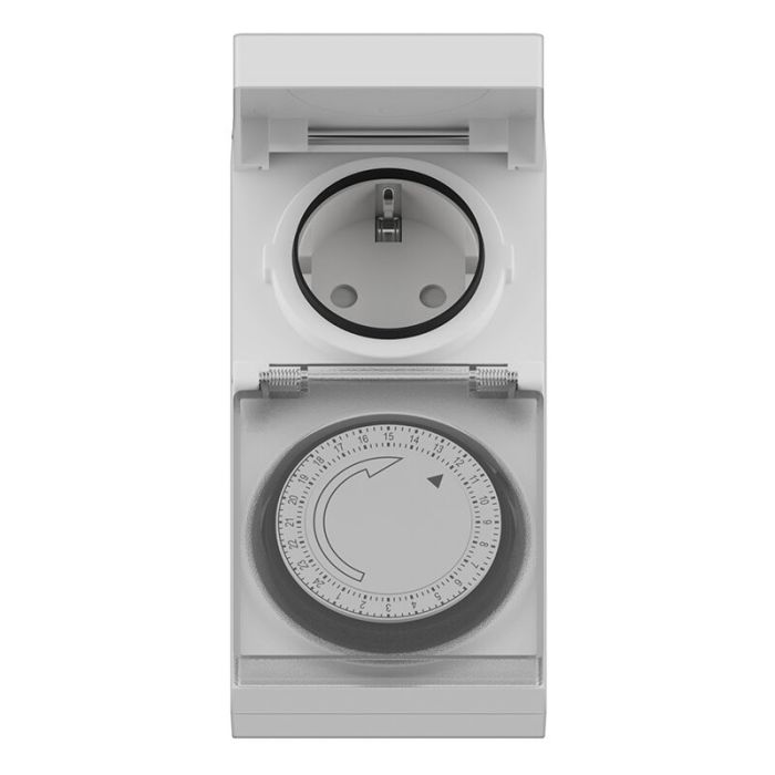 Waterproof switch clock wall socket with 24-hour timer, IP44