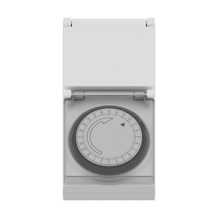 Waterproof switch clock wall socket with 24-hour timer, IP44