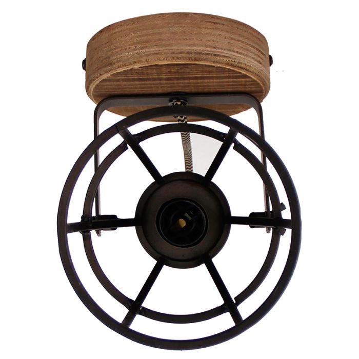 Industrial ceiling spotlight black, Calvin