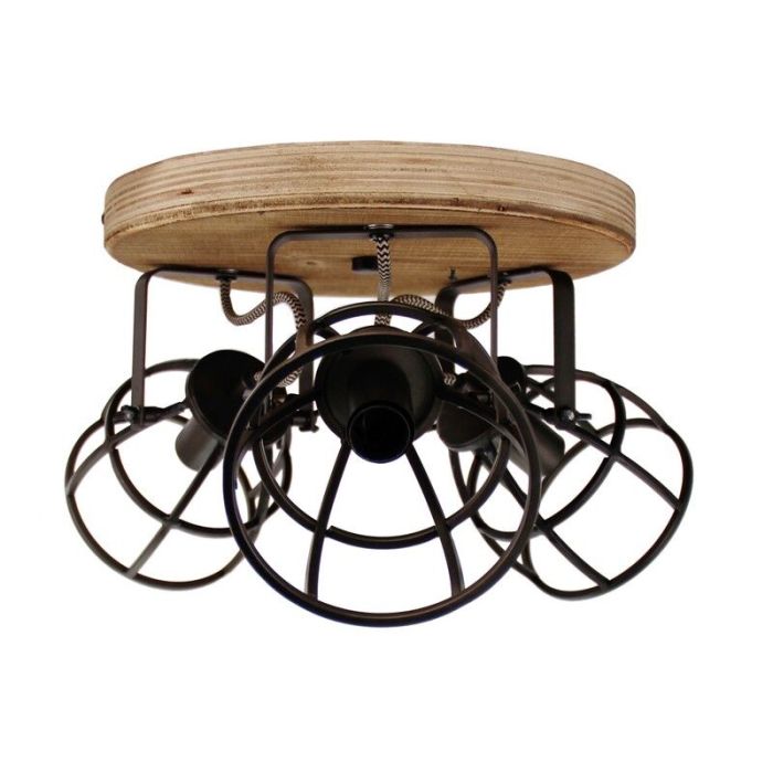 Industrial ceiling spotlight black, Calvin