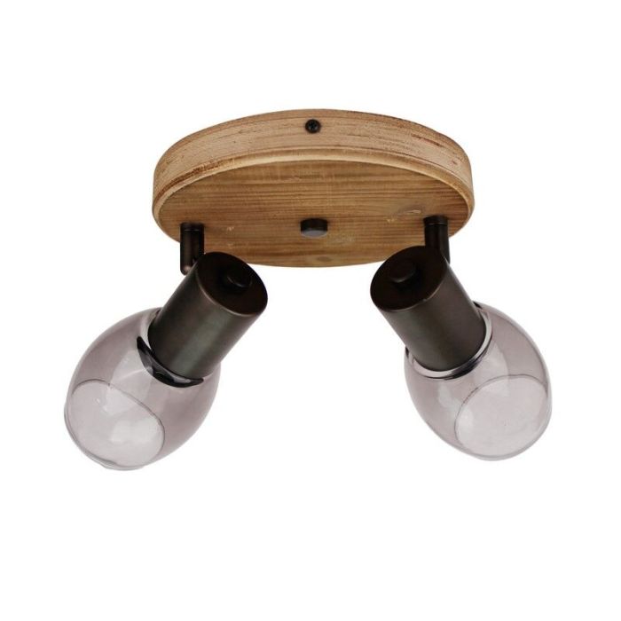Wood ceiling spotlight black, Clifford