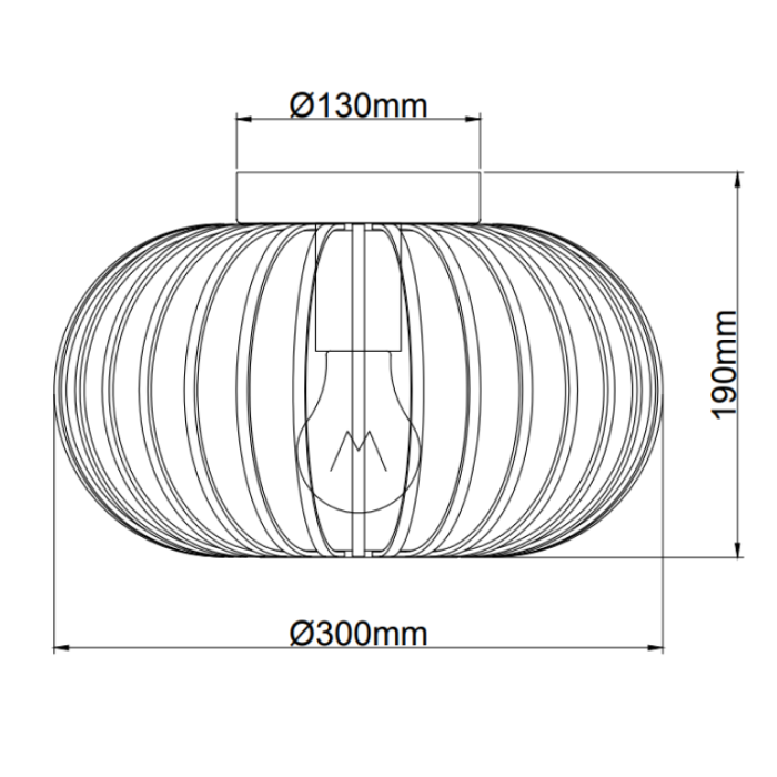 Industrial ceiling light black, Curvato