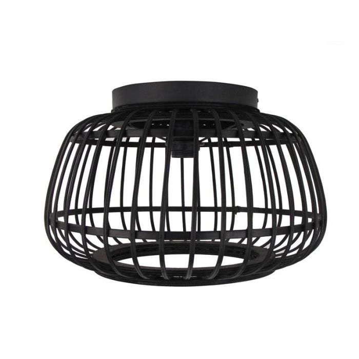 Rustic flush ceiling light black, Cherine