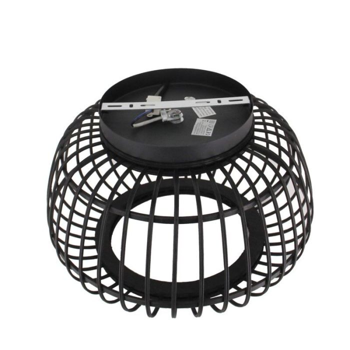 Rustic flush ceiling light black, Cherine