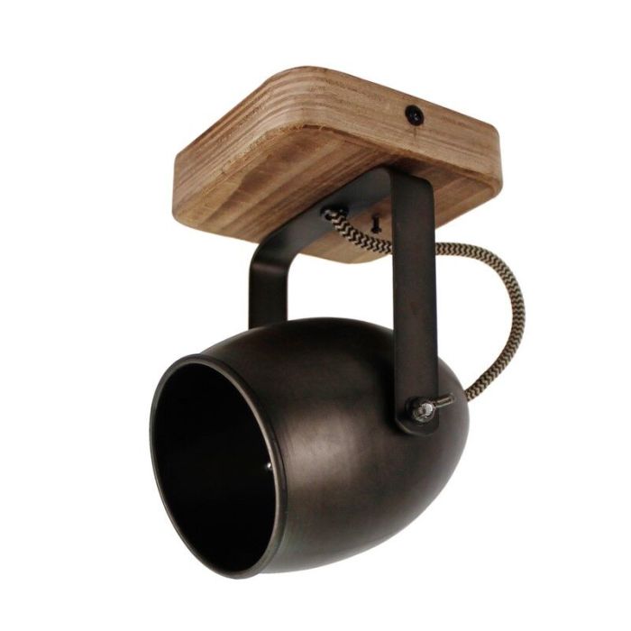Vintage ceiling spotlight black, Chanice