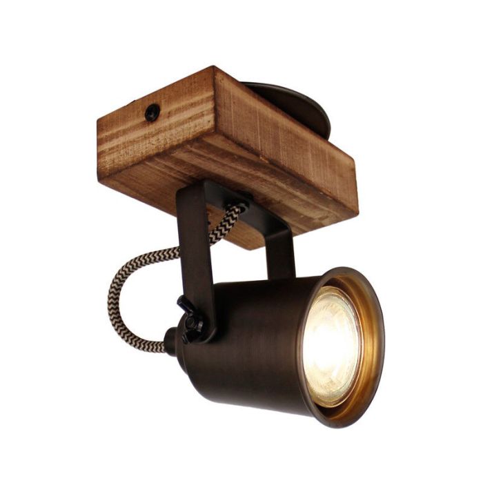 Wood ceiling spotlight black, Clazina