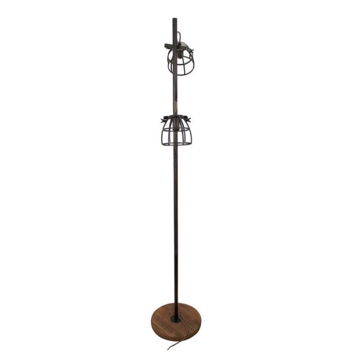Industrial floor lamp black, Calvin, with switch