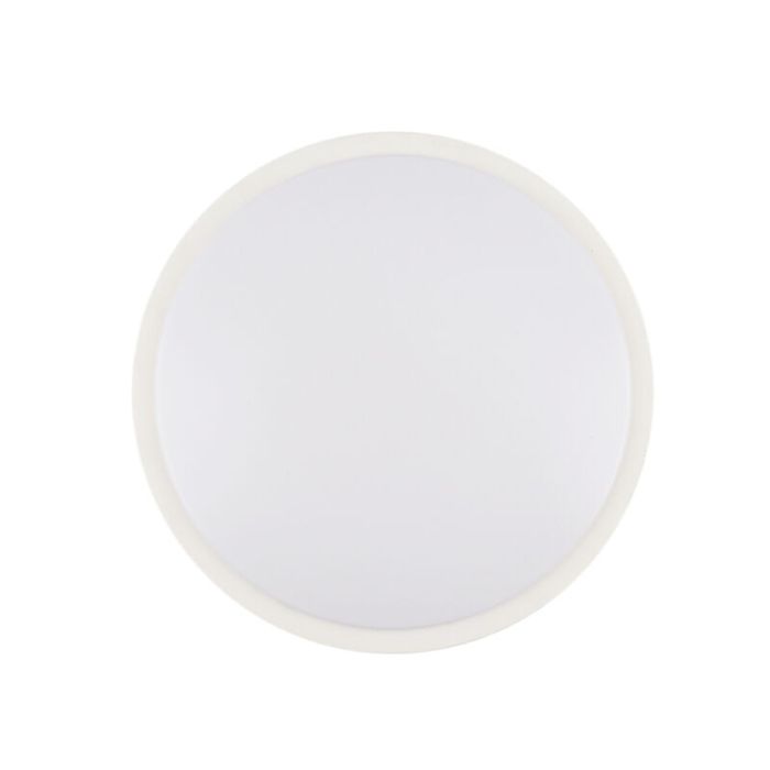 White modern flush ceiling light plastic, Kos, 22W, 3000K LED
