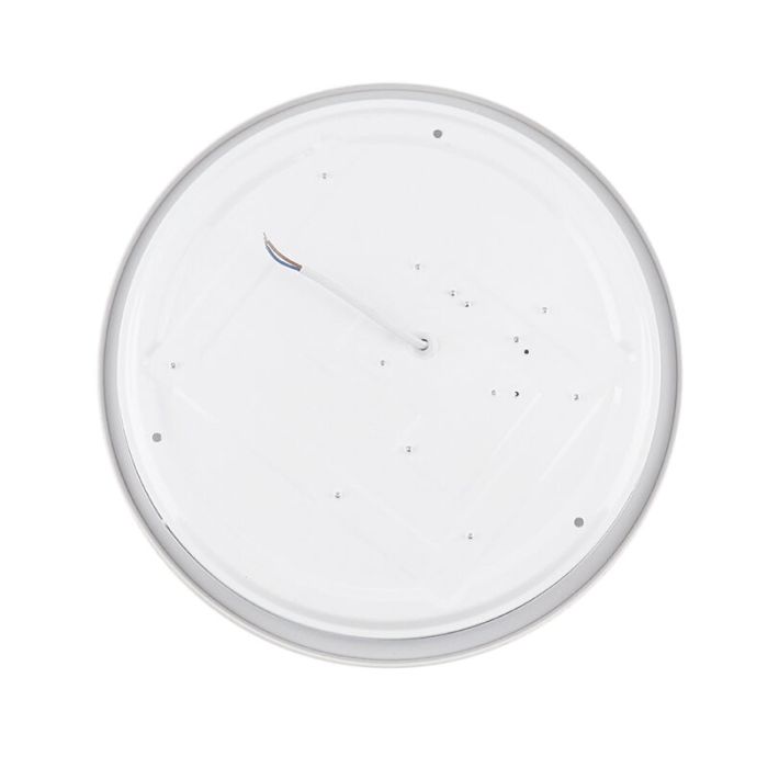 White modern flush ceiling light plastic, Kos, 22W, 3000K LED