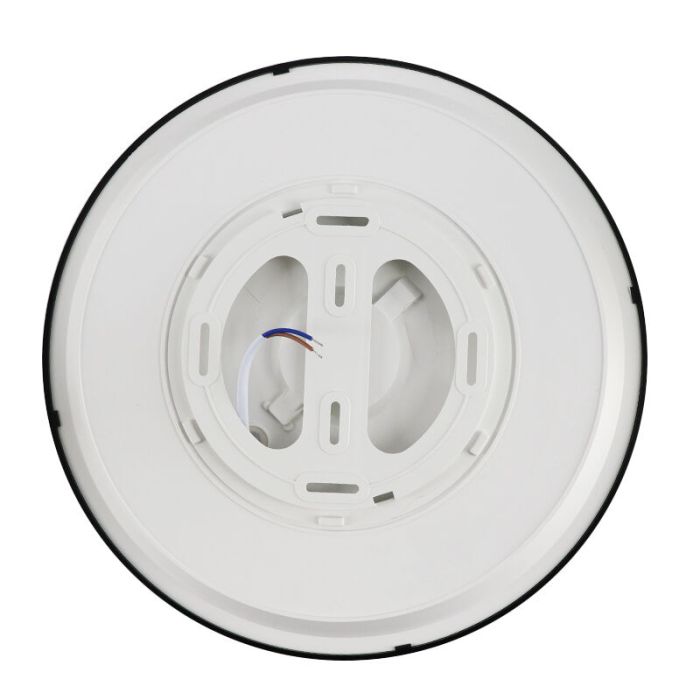 Black modern flush ceiling light plastic, Joachim, 24W, 3000K LED