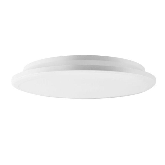Black modern flush ceiling light plastic, Joachim, 24W, 3000K LED