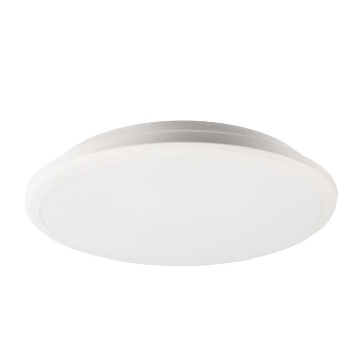 Black modern flush ceiling light plastic, Joachim, 24W, 3000K LED